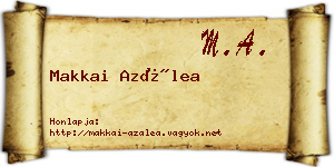 Makkai Azálea névjegykártya